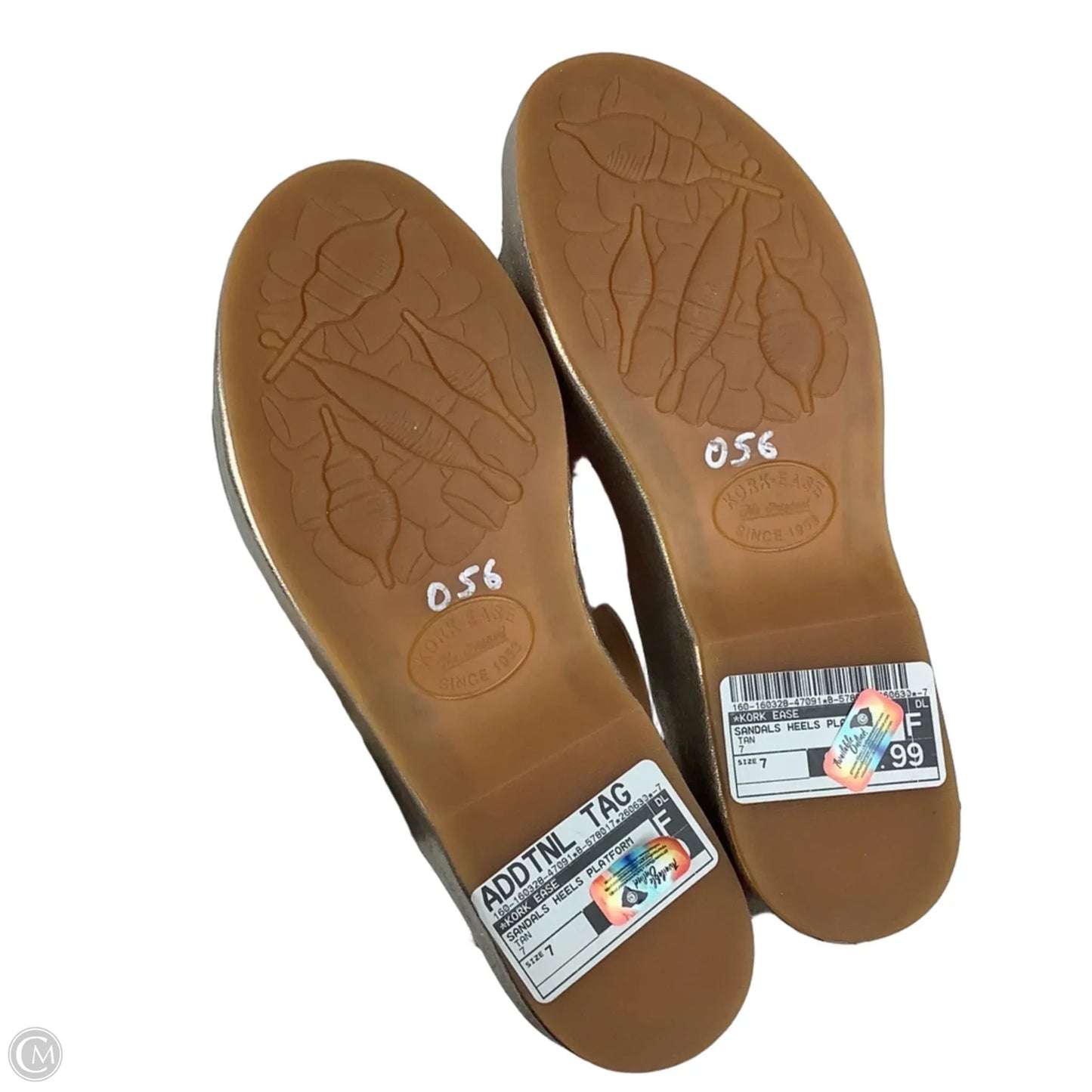 Sandals Heels Platform By Kork Ease In Tan, Size: 7