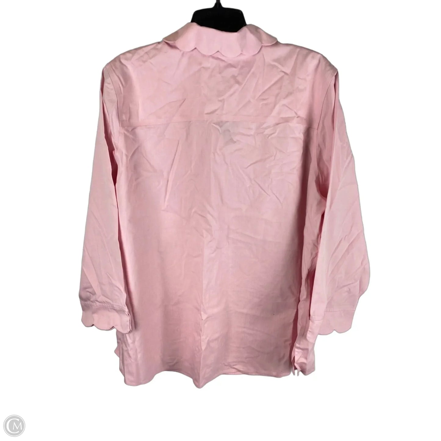 Top Long Sleeve By Foxcroft In Pink, Size: 1x