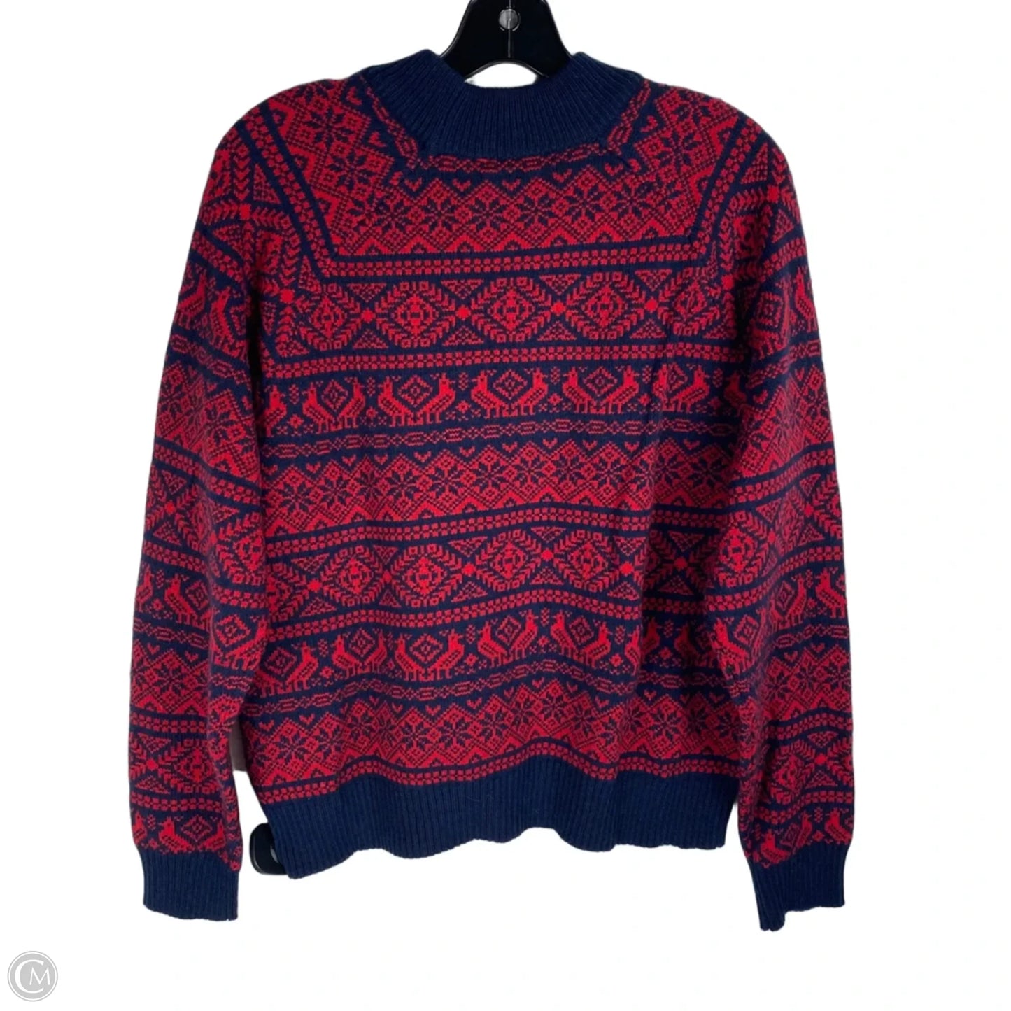 Sweater By J. Crew In Blue & Red, Size: L