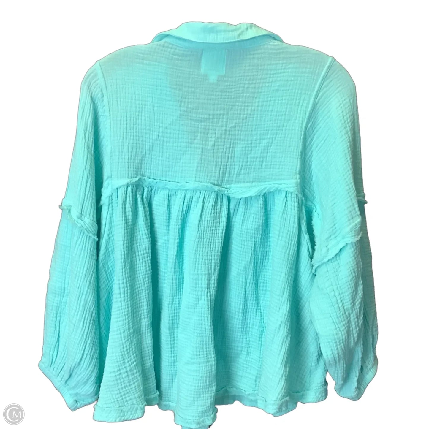 Top Long Sleeve By Clothes Mentor In Teal, Size: S