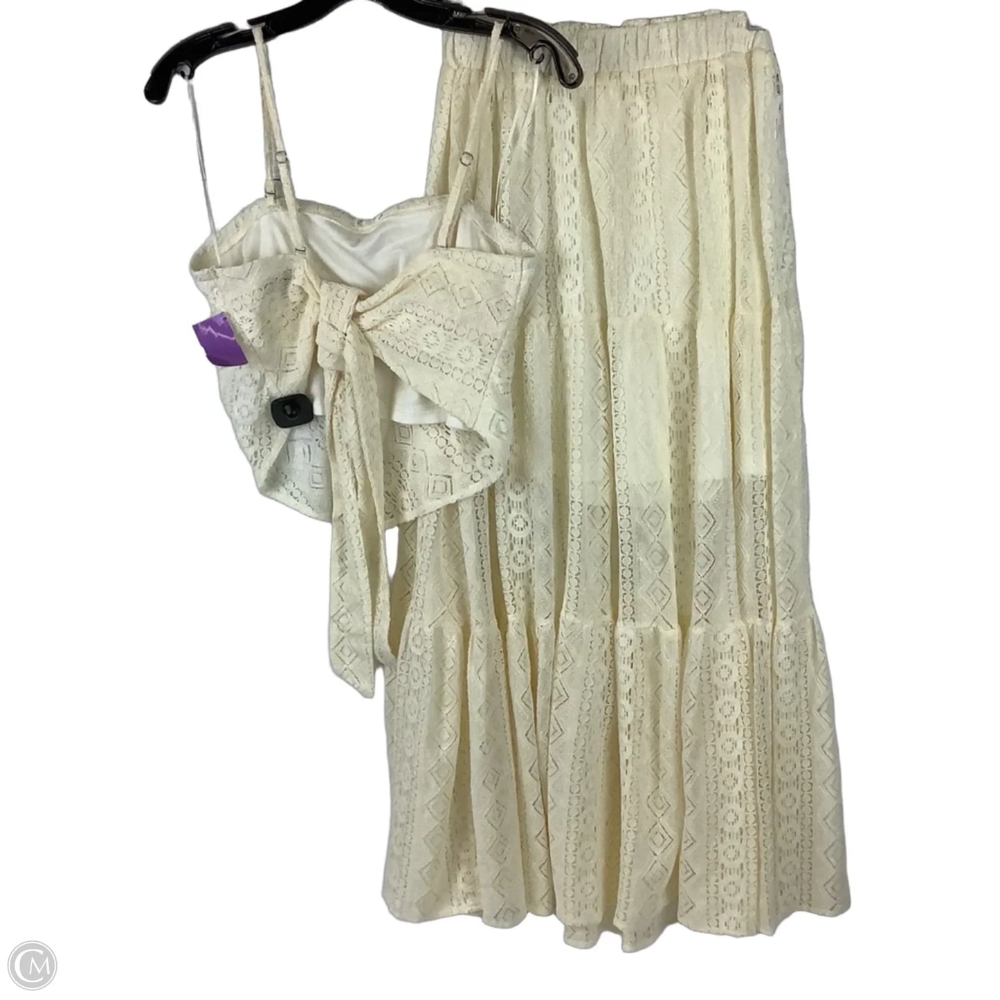 Skirt Set 2pc By Miou Muse In Cream, Size: S