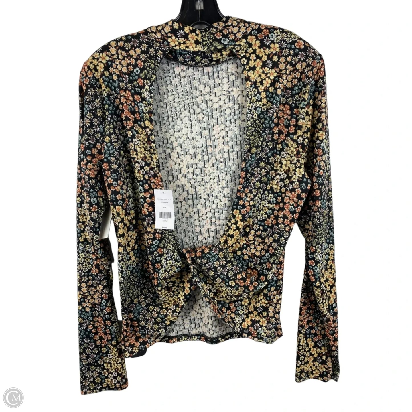 Top Long Sleeve By Willow & Root In Floral Print, Size: L