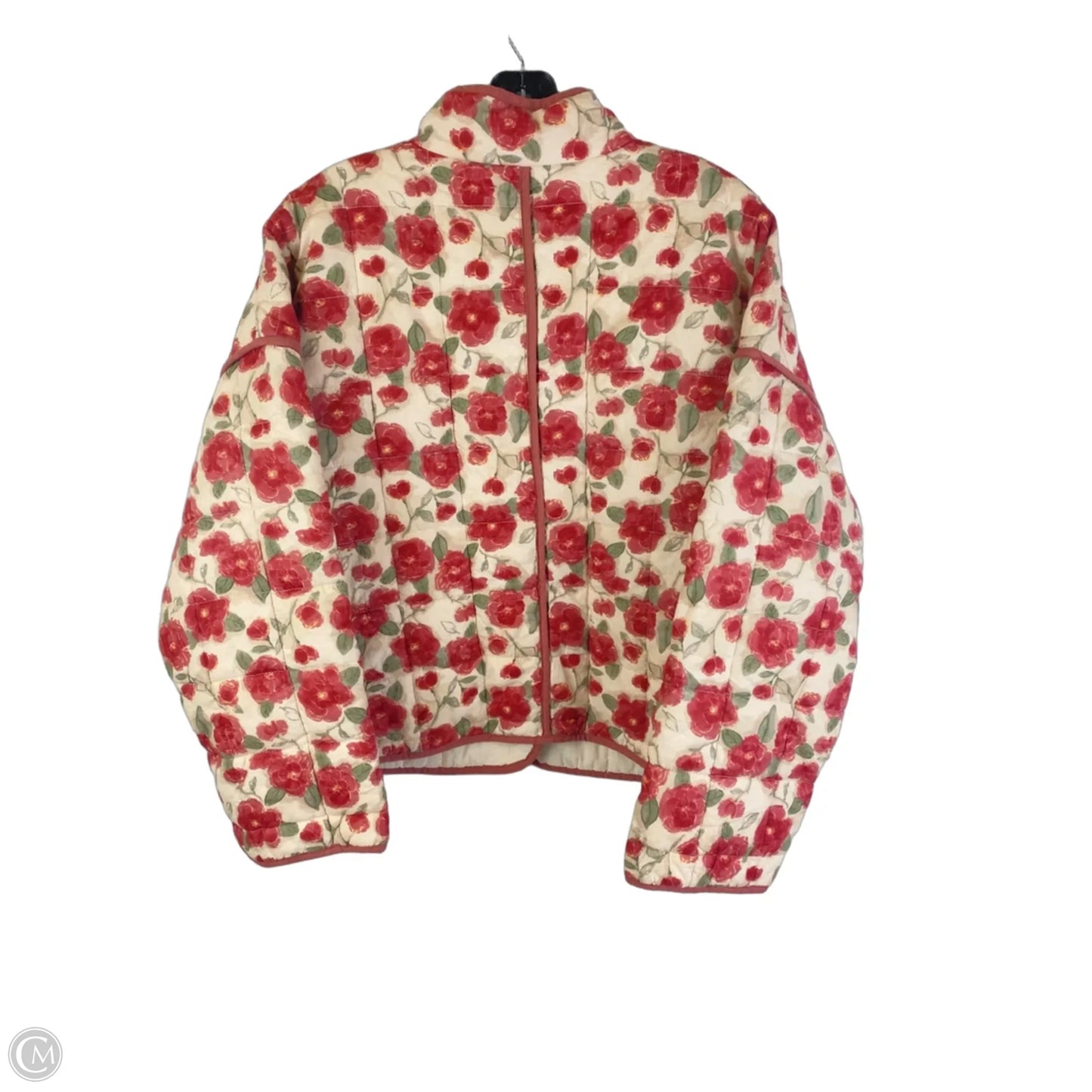Jacket Puffer & Quilted By Papermoon In Floral Print, Size: L