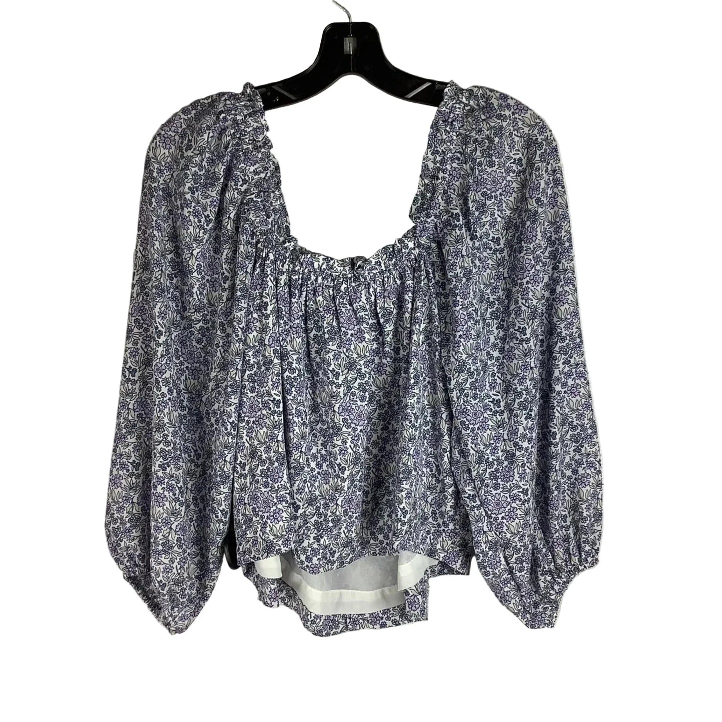 Top Long Sleeve By American Eagle In Floral Print, Size: M
