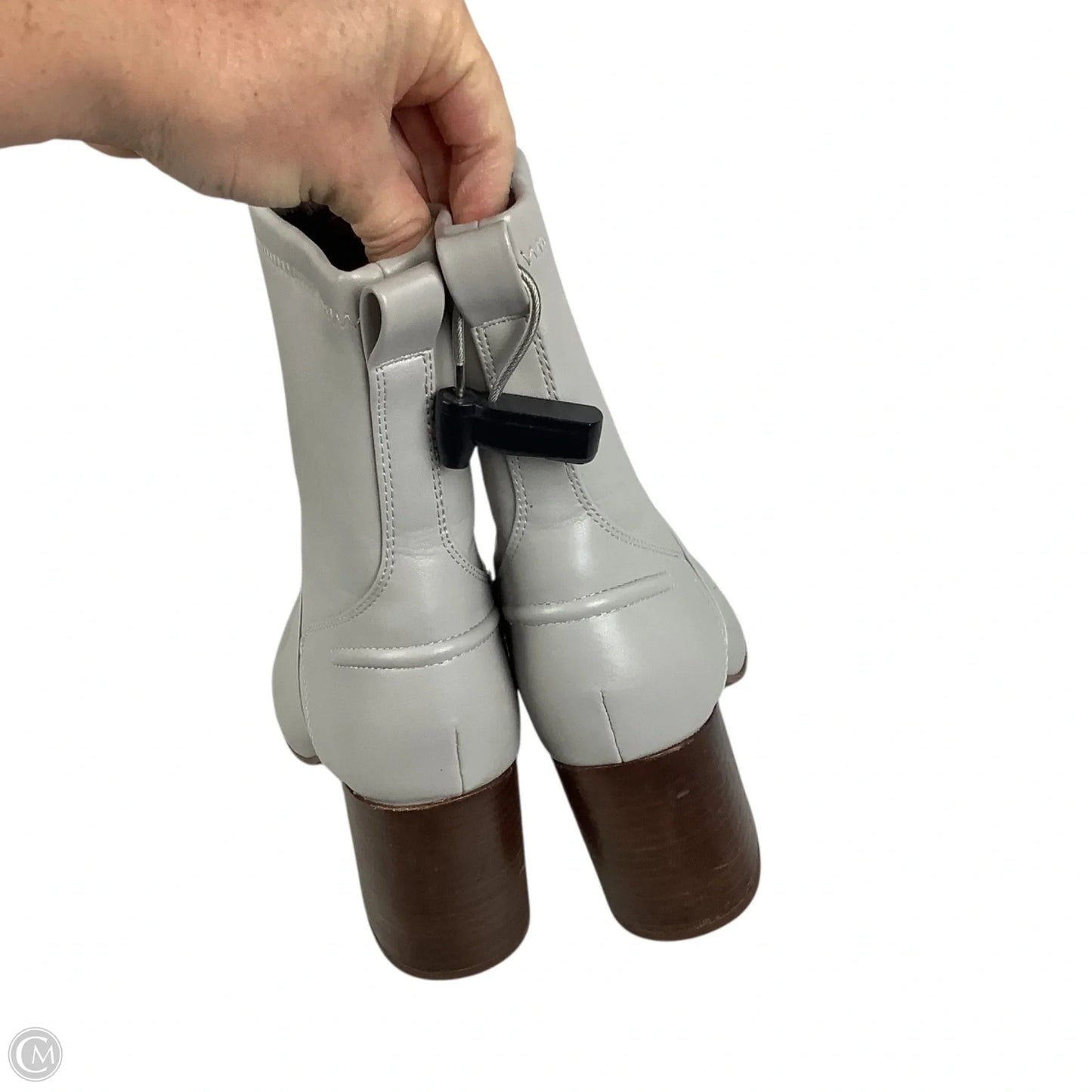 Boots Ankle Heels By Franco Sarto In Grey, Size: 8.5