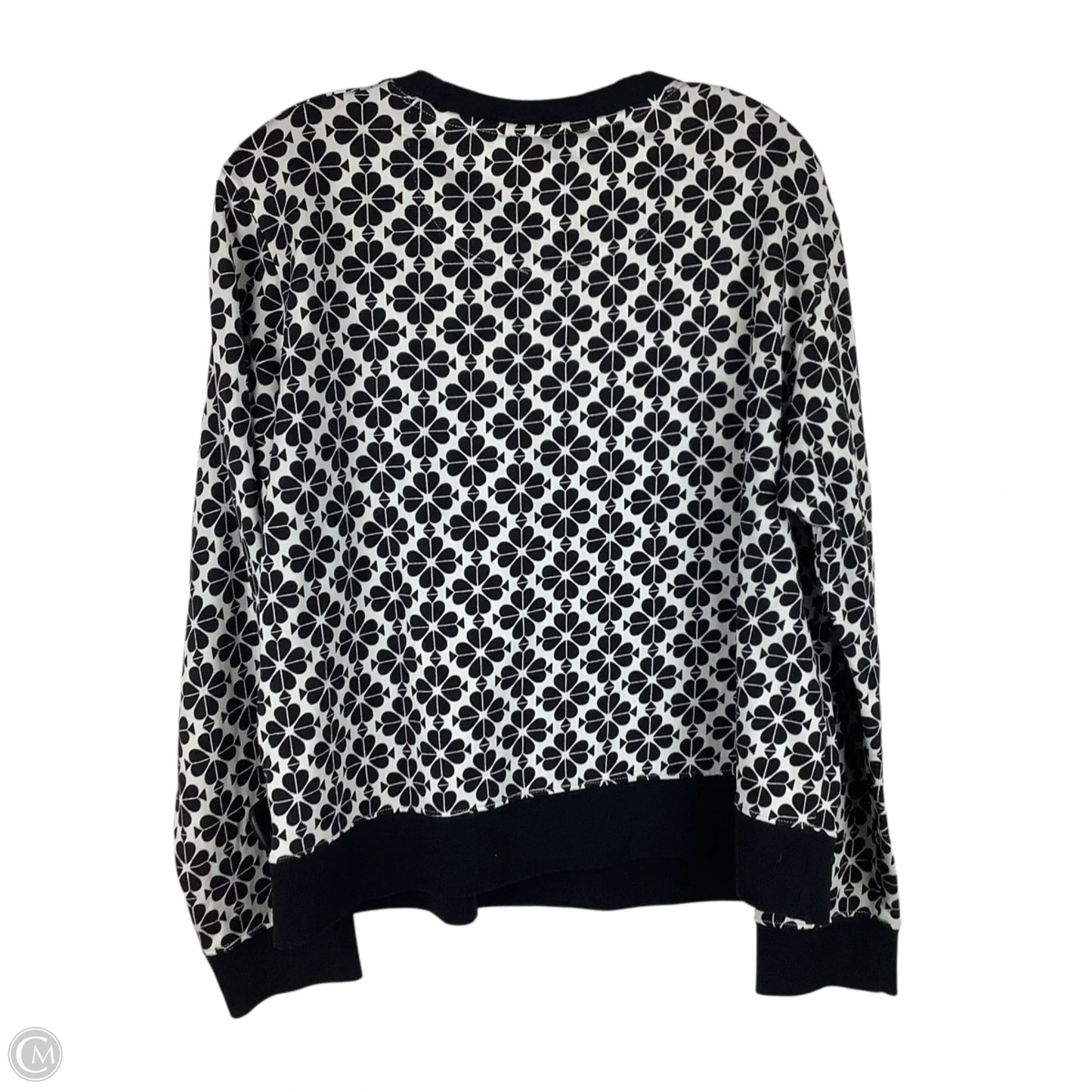 Sweatshirt Designer By Kate Spade In Black & White, Size: Xl