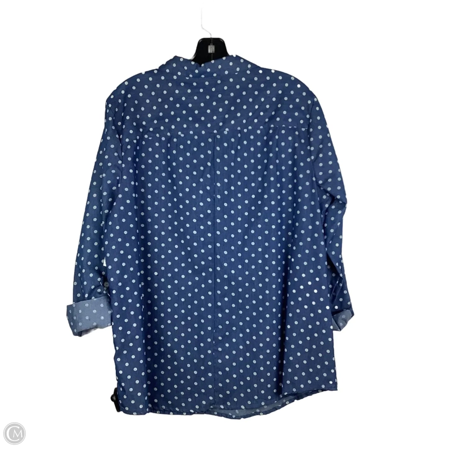 Top Long Sleeve By Kim Rogers In Blue, Size: Xl