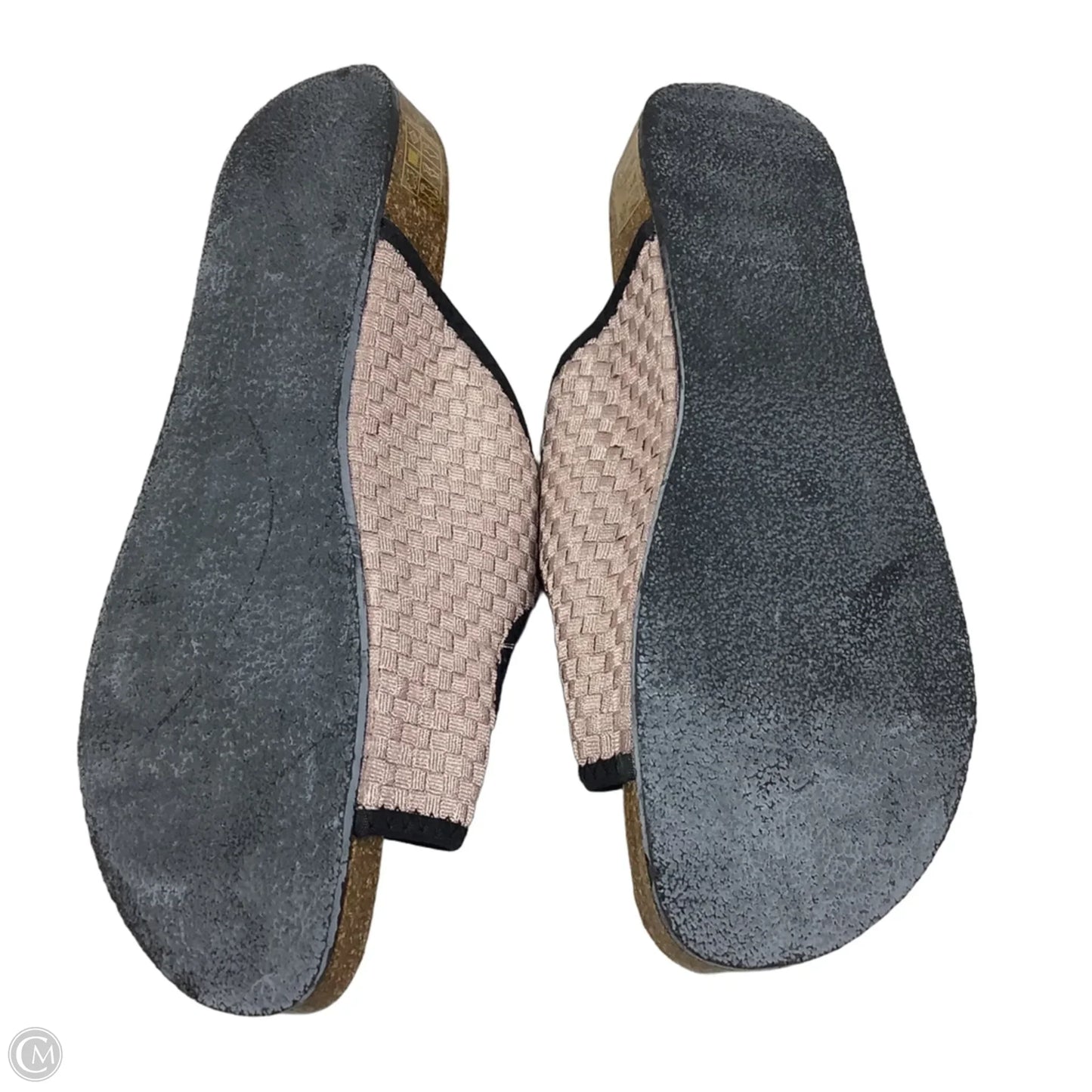 Sandals Flats By Clothes Mentor In Pink & Tan, Size: 11.5