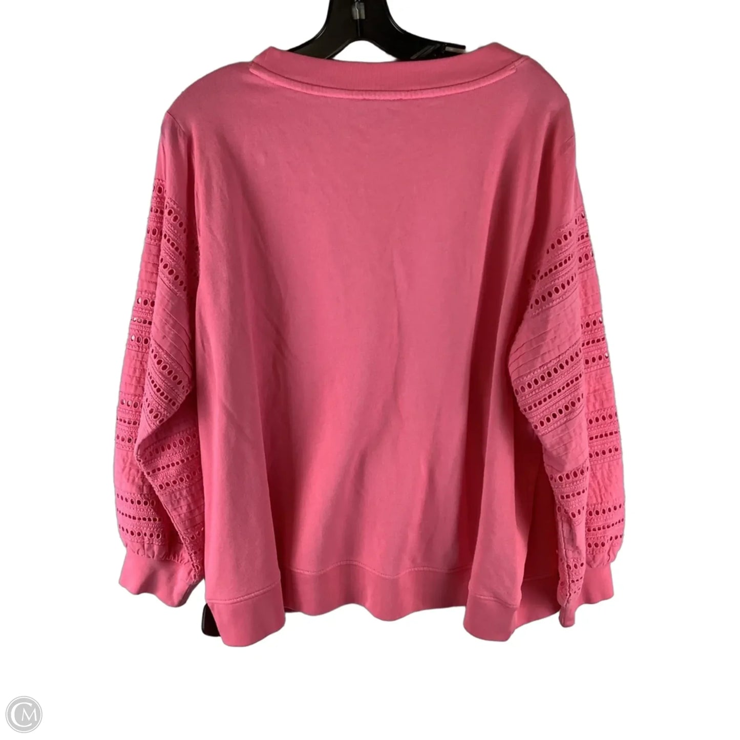 Top Long Sleeve By Talbots In Pink, Size: 2x