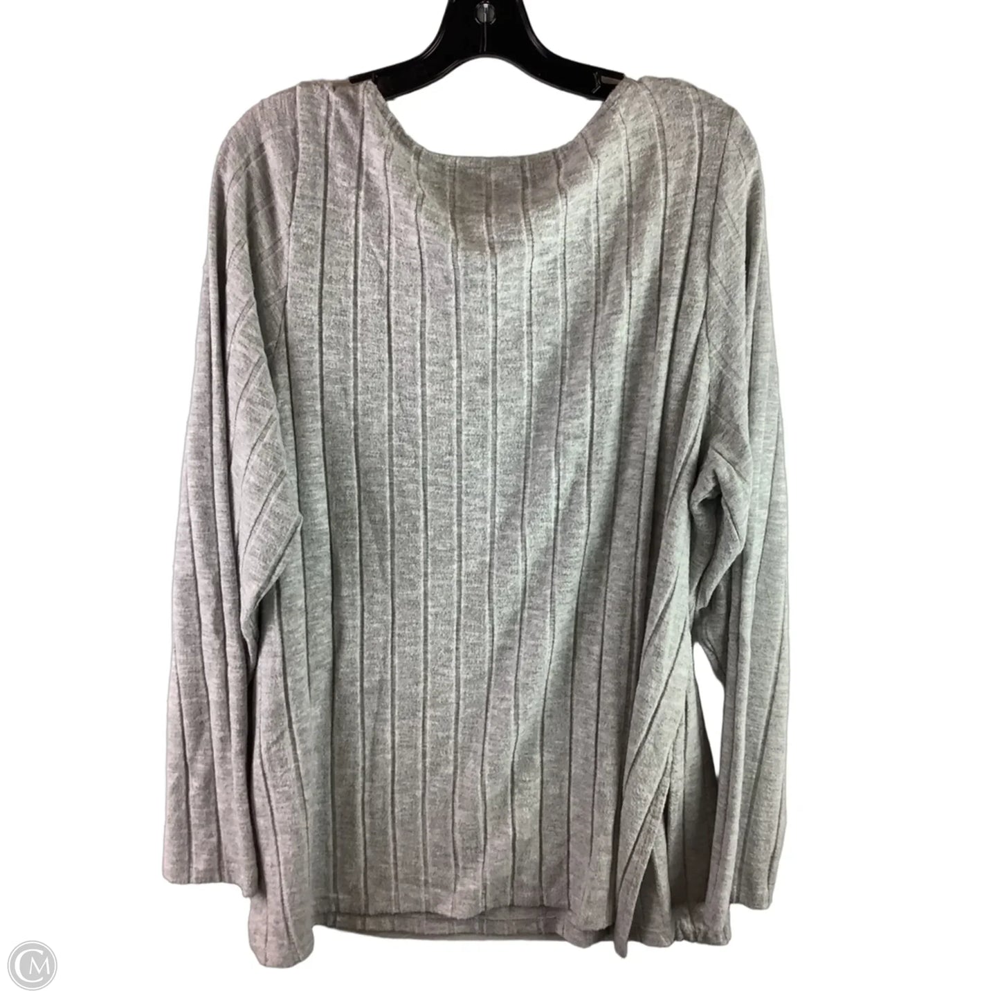 Top Long Sleeve By Anthropologie In Grey, Size: 2x