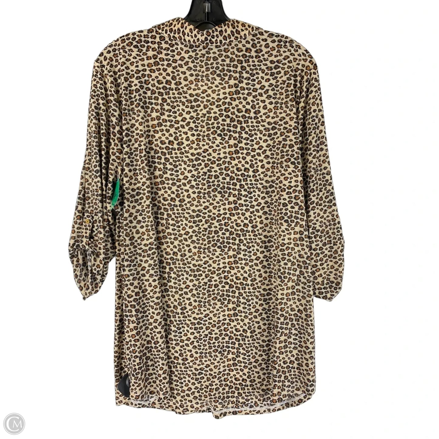 Top Long Sleeve By Emily Daniels In Animal Print, Size: 1x