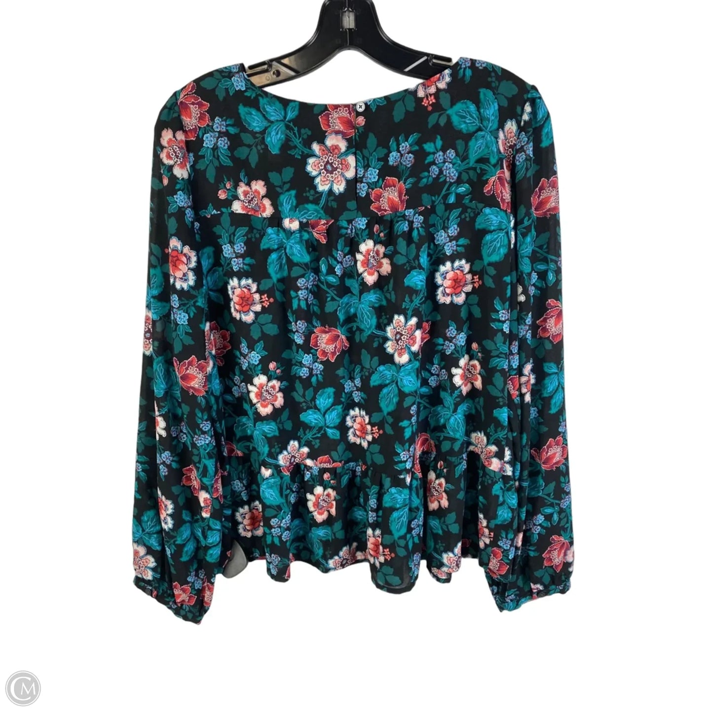 Top Long Sleeve By Loft In Floral Print, Size: L