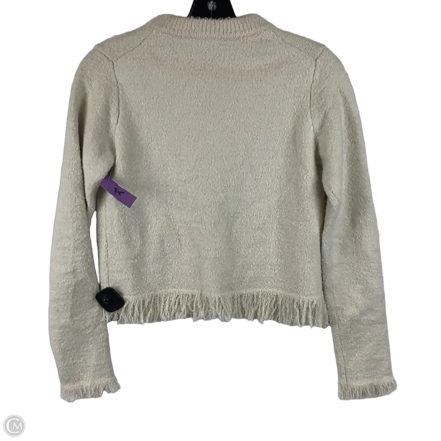 Sweater Cardigan By Zara In Cream, Size: S