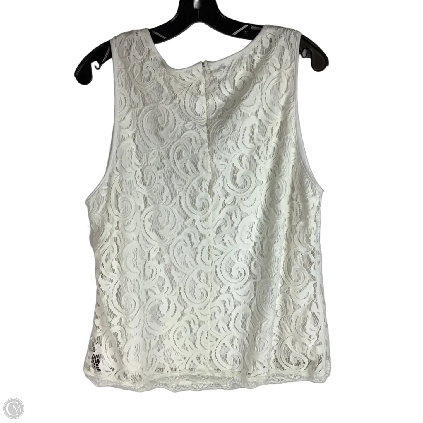 Top Sleeveless By Adrianna Papell In Cream, Size: Xl