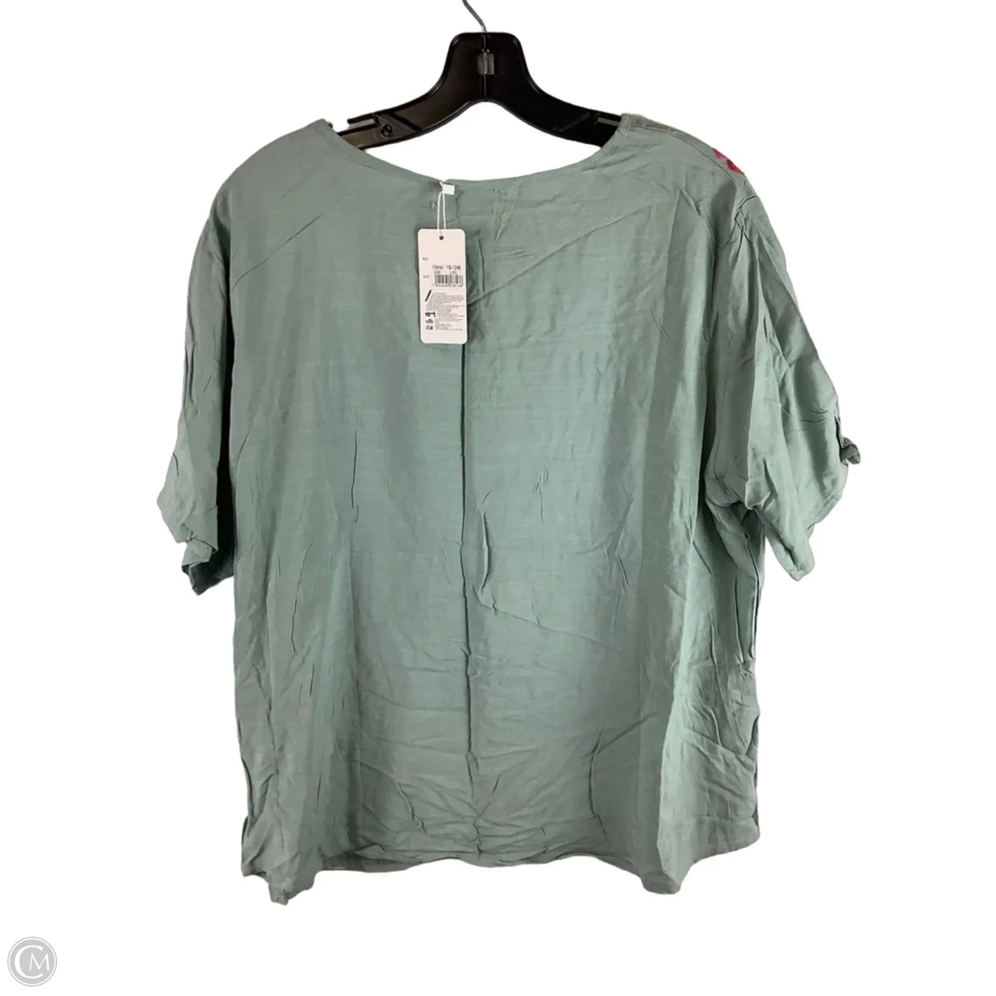 Top Short Sleeve By Cmc In Teal, Size: Xl