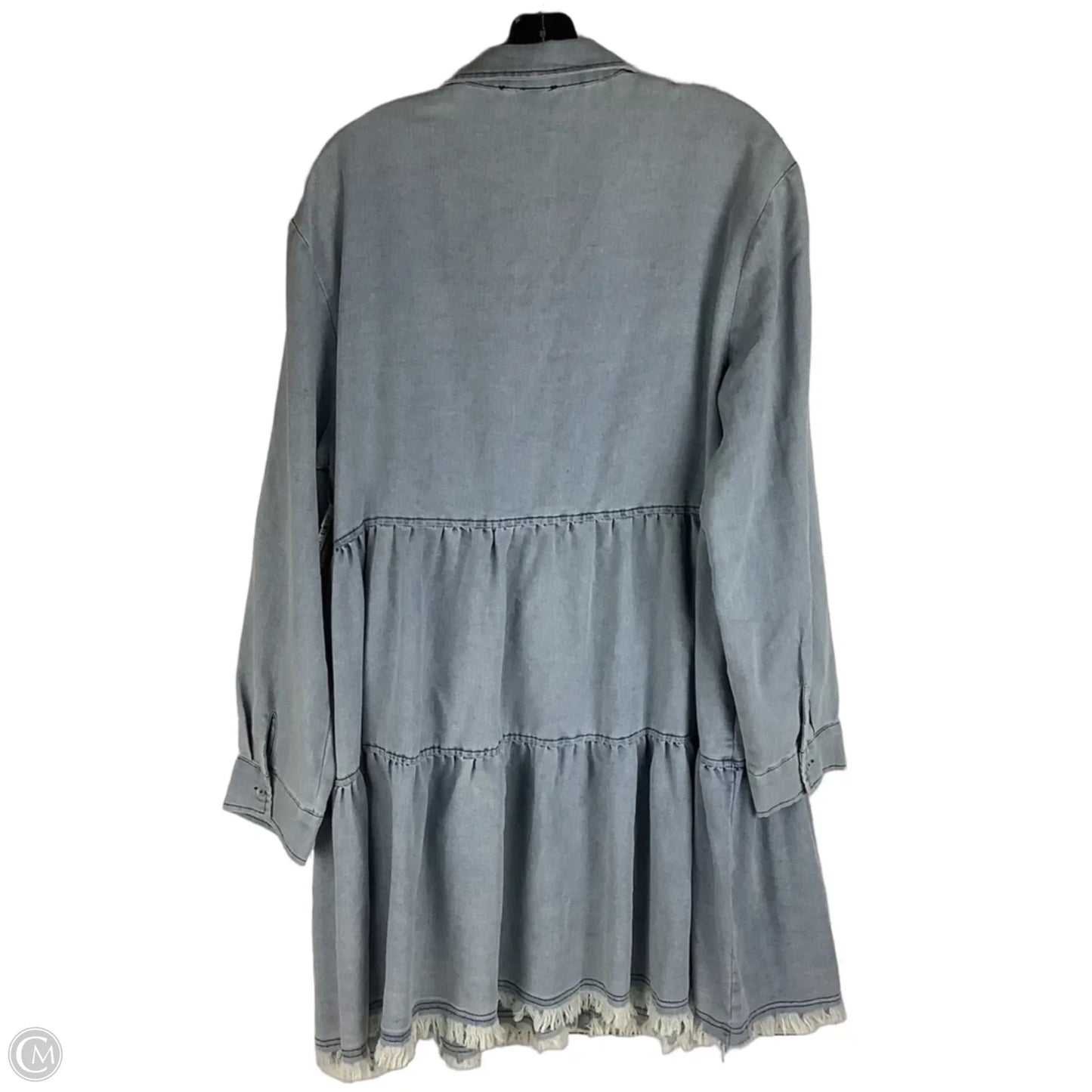 Dress Casual Short By Oddi In Blue Denim, Size: L