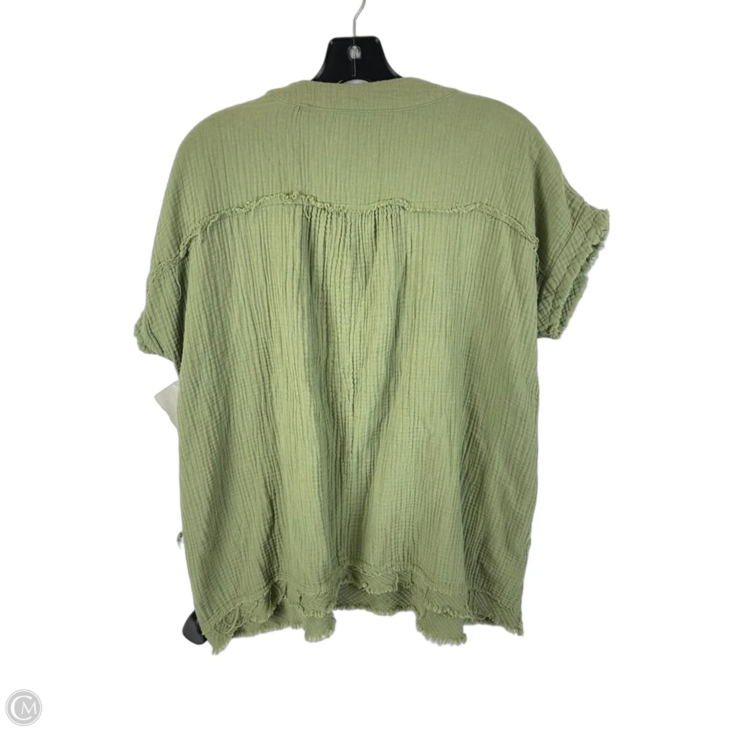 Top Short Sleeve By Zenana In Green, Size: M