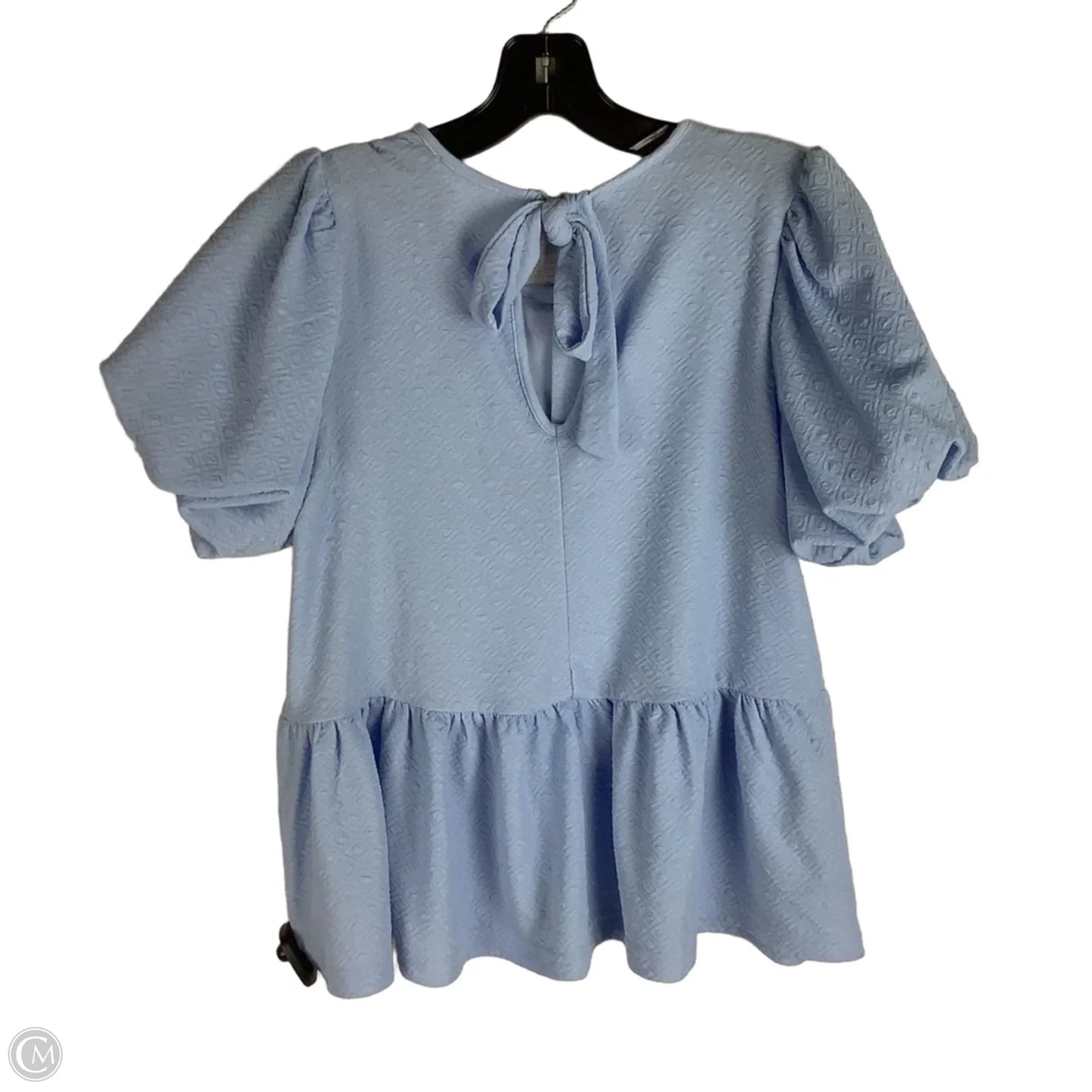 Top Short Sleeve By Blu Pepper In Blue, Size: M