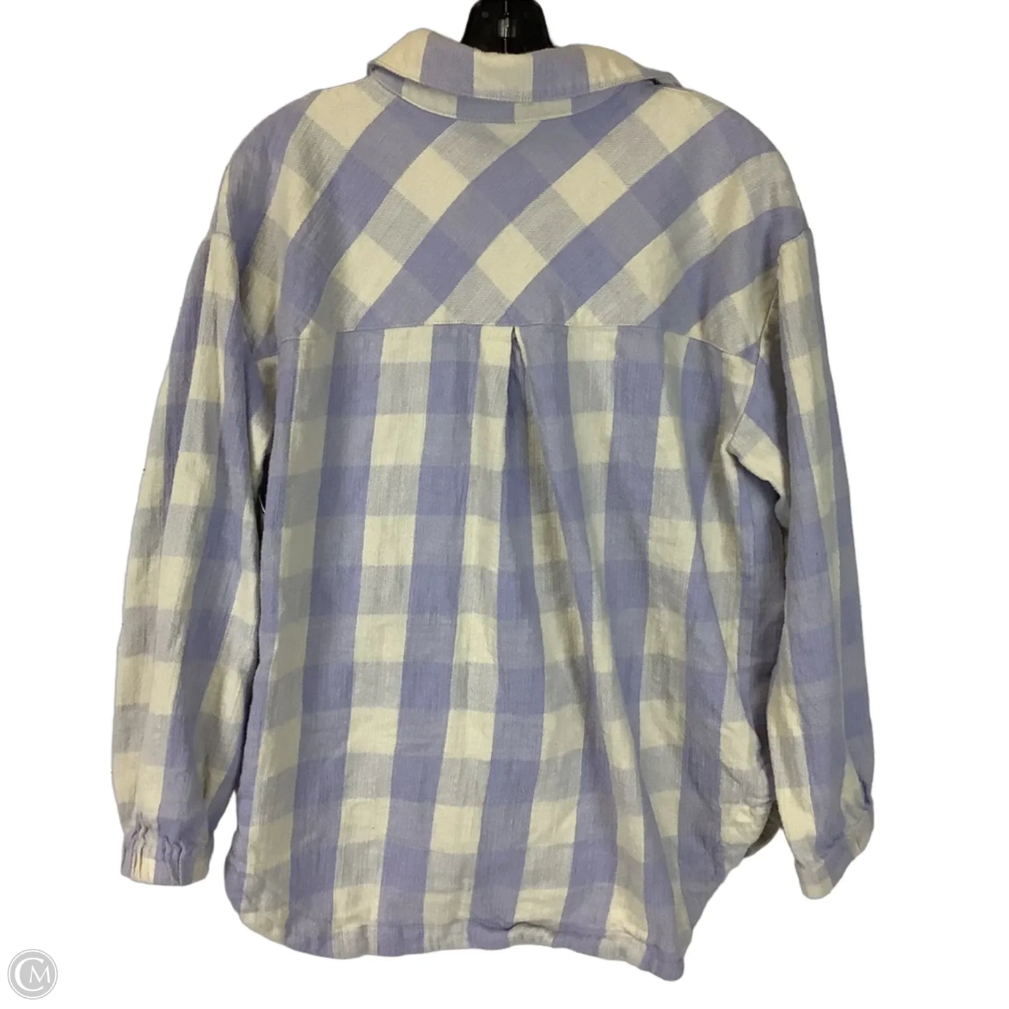 Top Long Sleeve By Maeve In Purple & White, Size: M