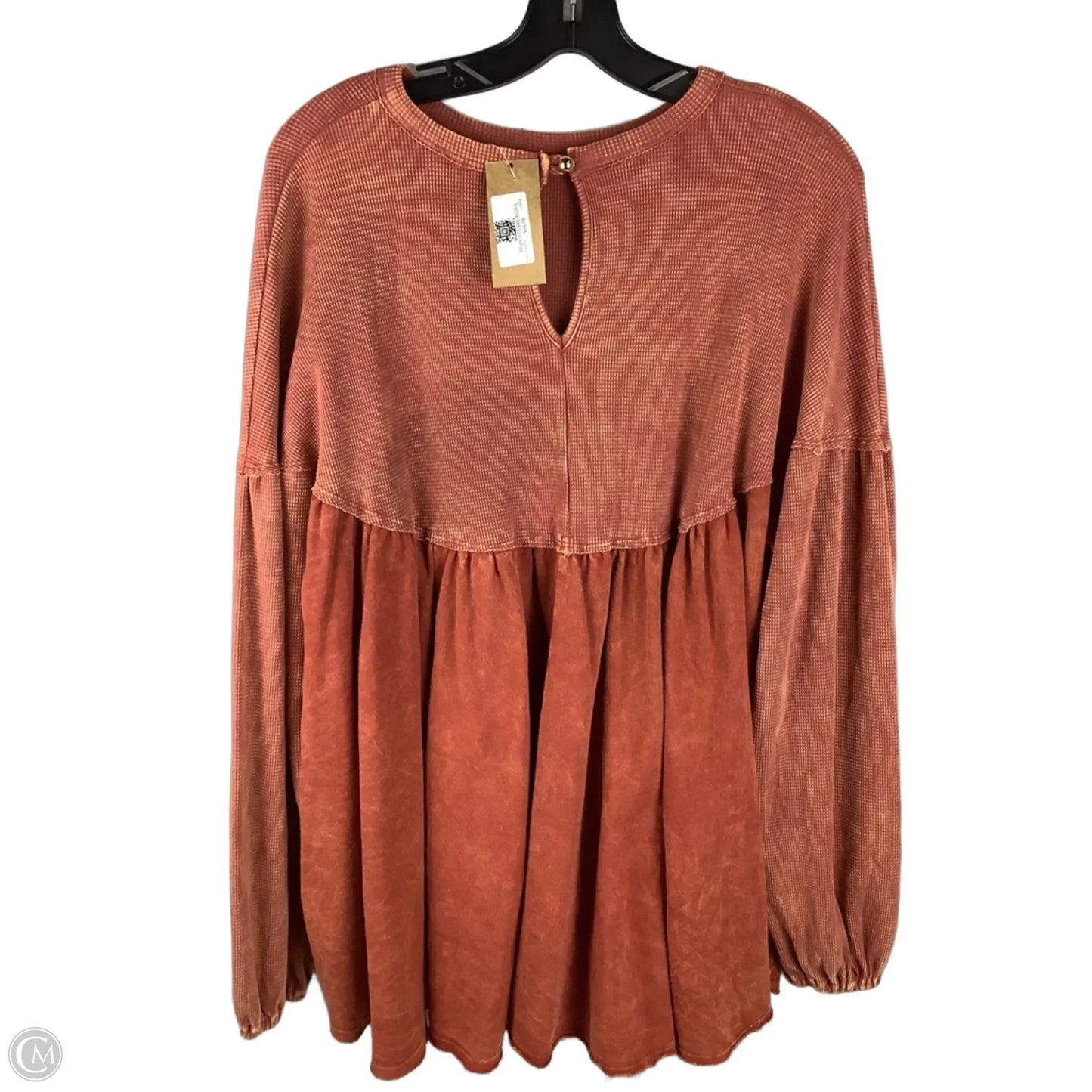 Top Long Sleeve By Clothes Mentor In Orange, Size: L