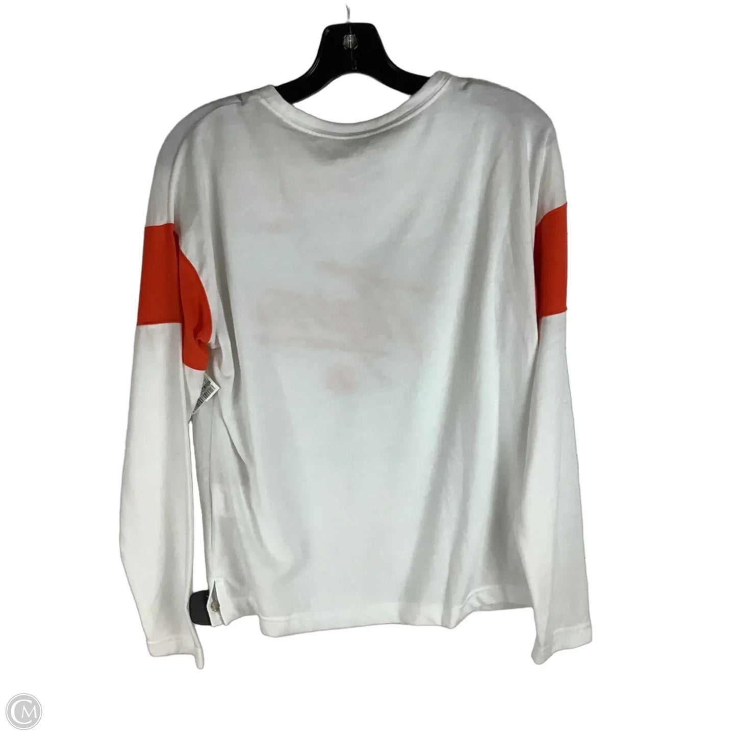 Top Long Sleeve By Nike Apparel In Orange & White Clemson, Size: M