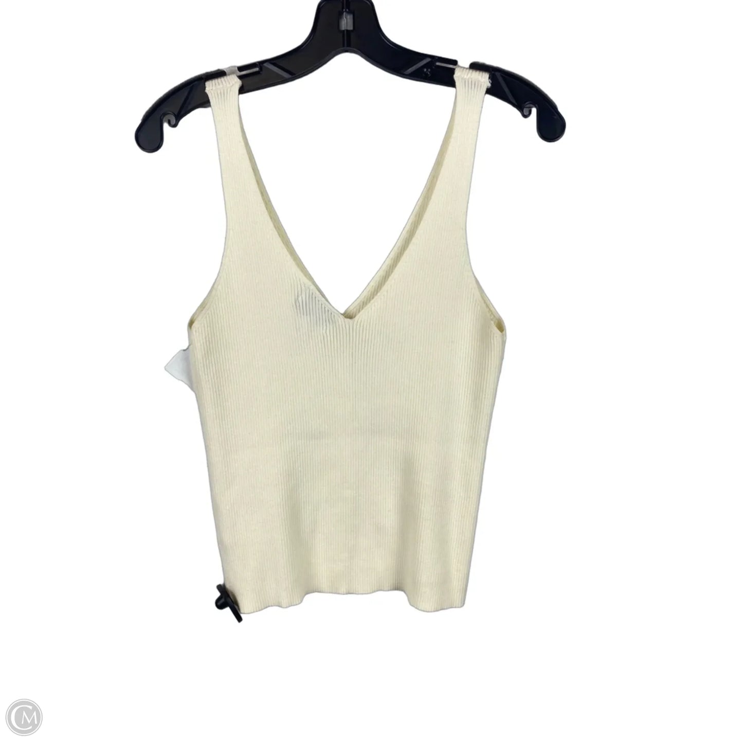 Top Sleeveless By Frnch In Cream, Size: L