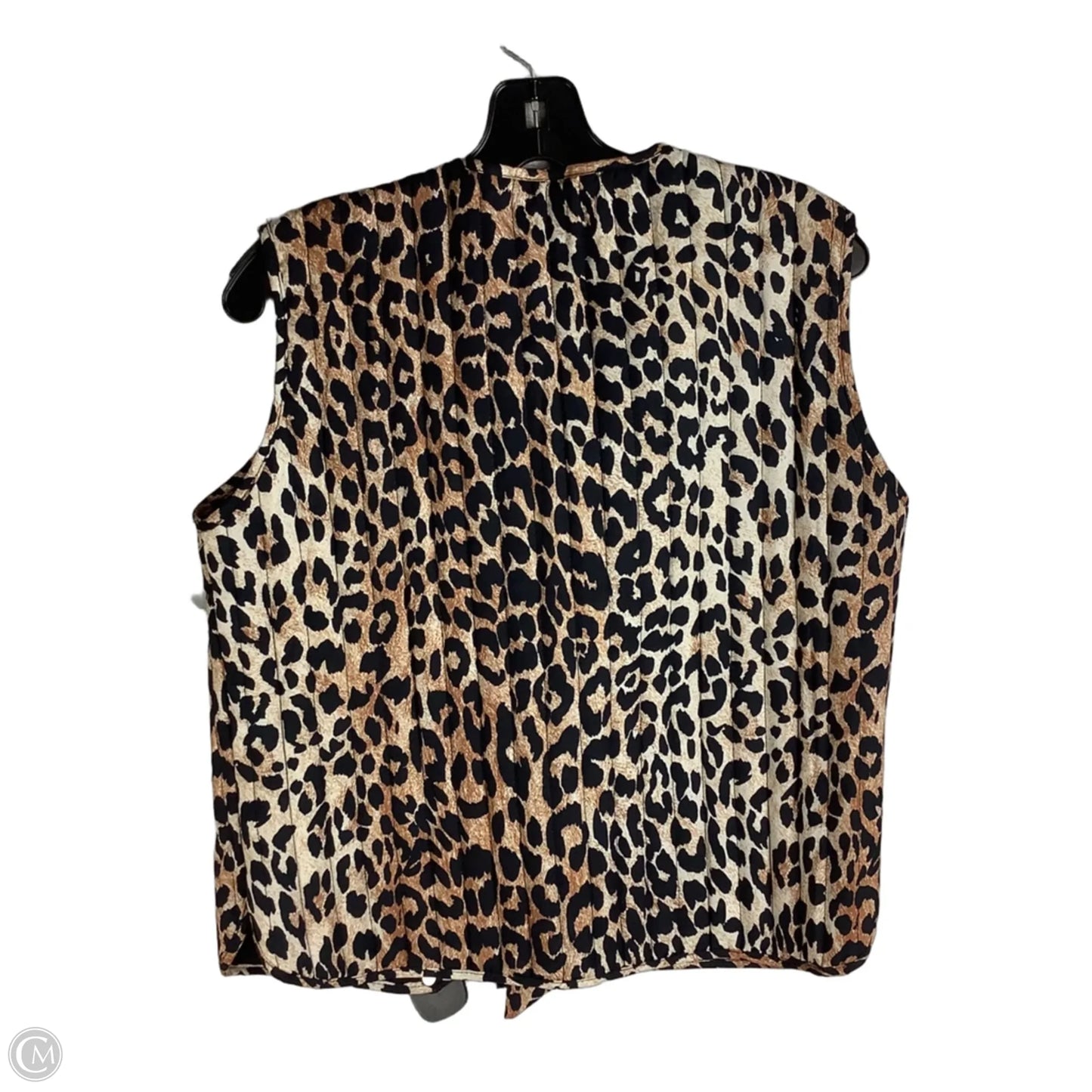 Vest Puffer & Quilted By Clothes Mentor In Leopard Print, Size: L