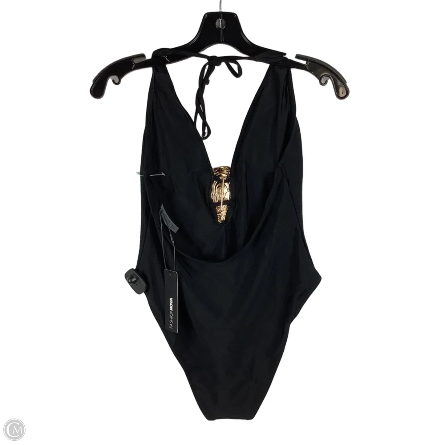 Swimsuit By Fashion Nova In Black & Gold, Size: Xl