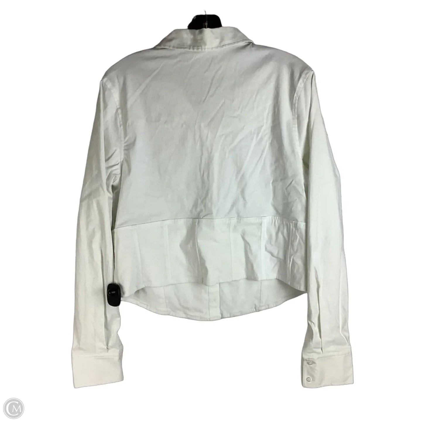 Top Long Sleeve By Express In White, Size: L