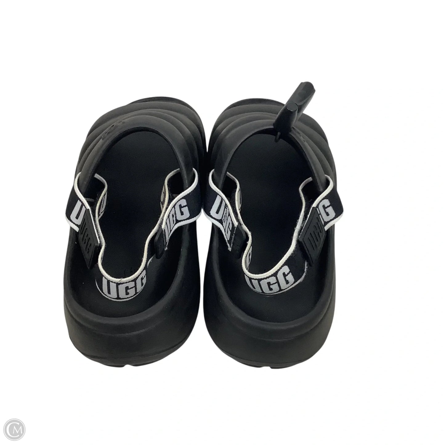 Sandals Designer By Ugg In Black, Size: 5