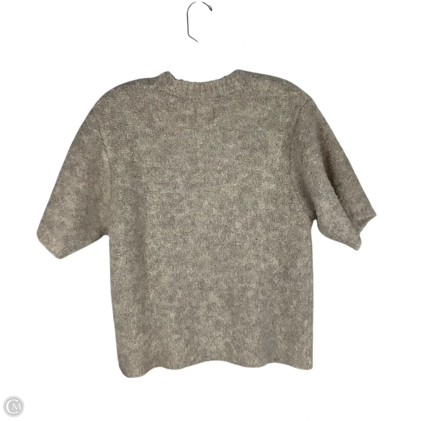 Sweater Short Sleeve By Cmc In Taupe, Size: M
