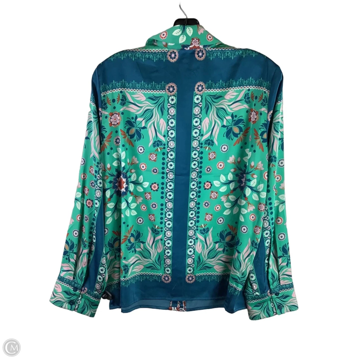 Top Long Sleeve By Rachel Zoe In Aqua, Size: M