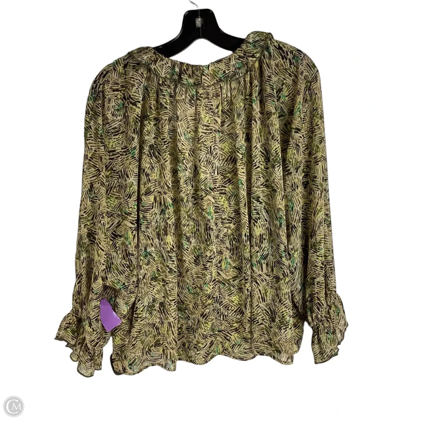 Top Long Sleeve By Zara In Tan, Size: L