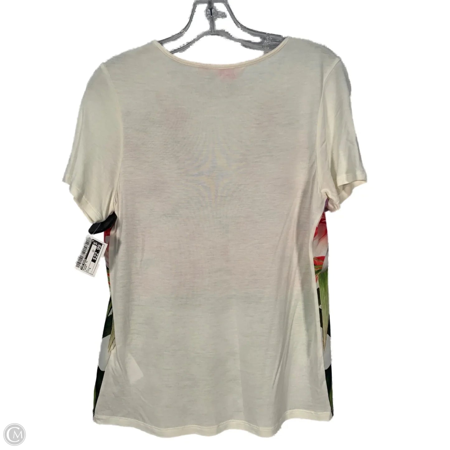 Blouse Short Sleeve By Ted Baker In Cream, Size: S