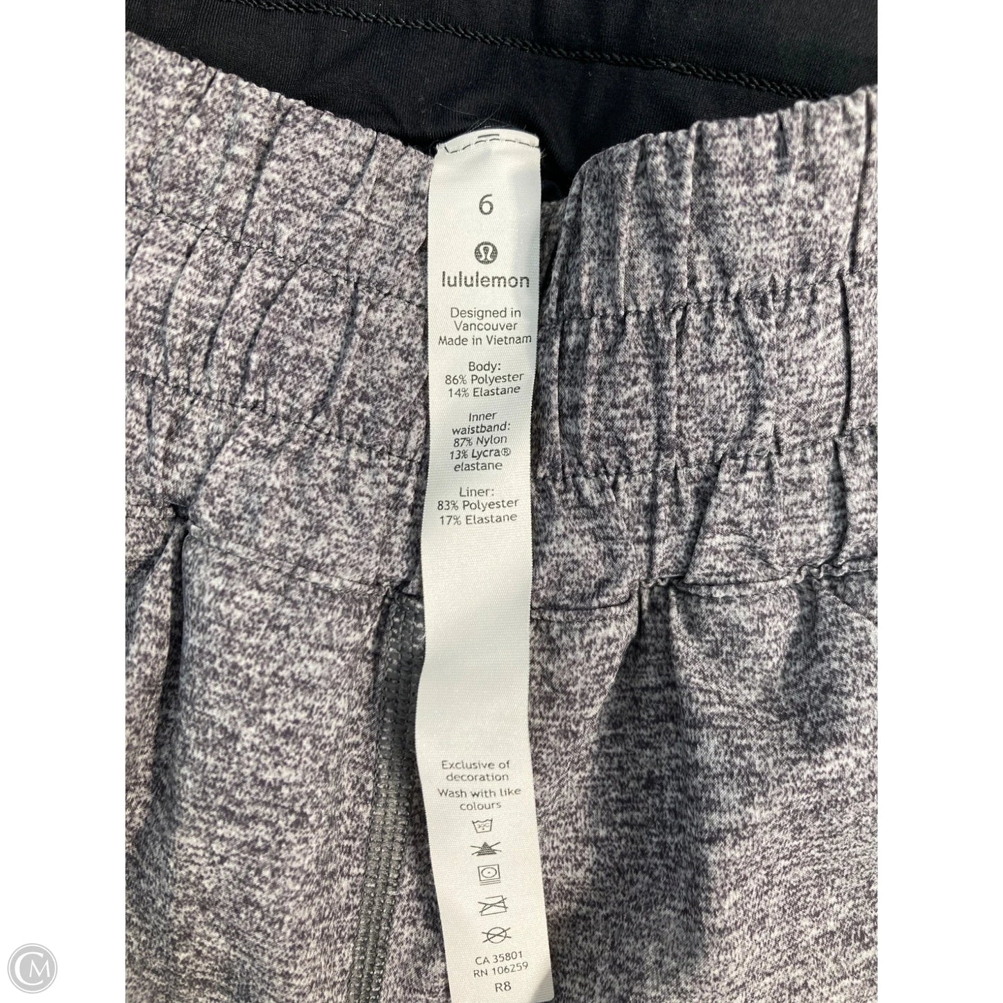 Athletic Shorts By Lululemon In Grey, Size: S