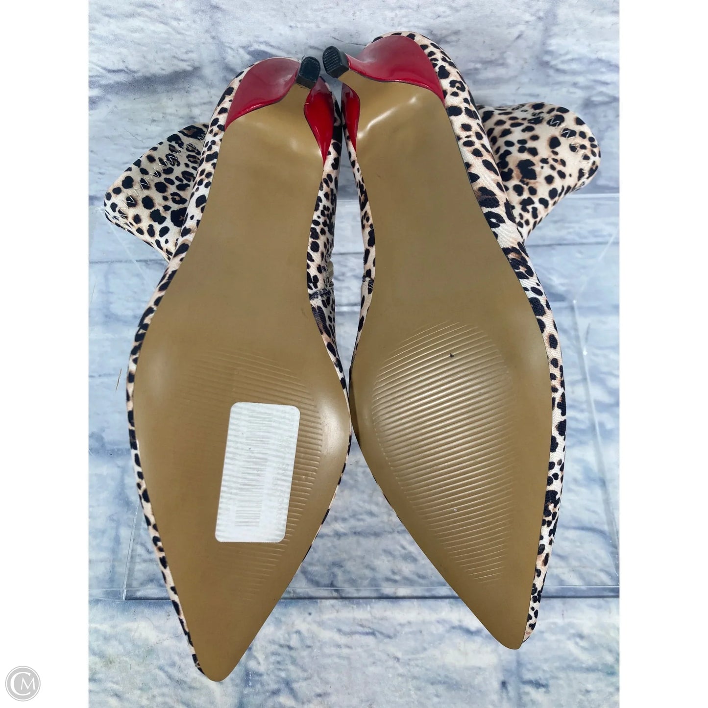 Boots Ankle Heels By Betsey Johnson In Animal Print, Size: 8