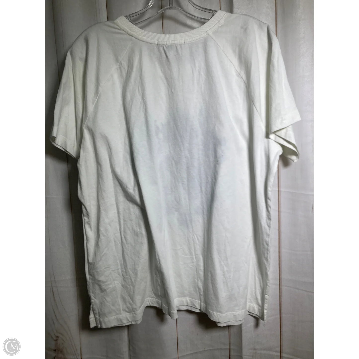Top Short Sleeve Basic By Johnny Was In White, Size: Xl