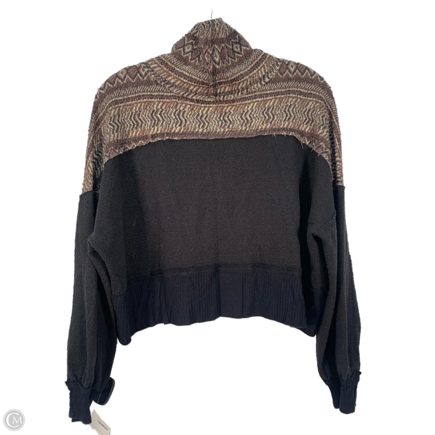 Sweatshirt Collar By We The Free In Black & Brown, Size: S