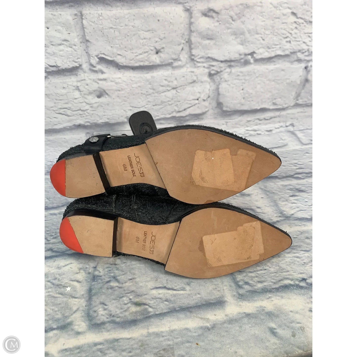 Boots Ankle Flats By Joes Jeans In Black & Silver, Size: 6