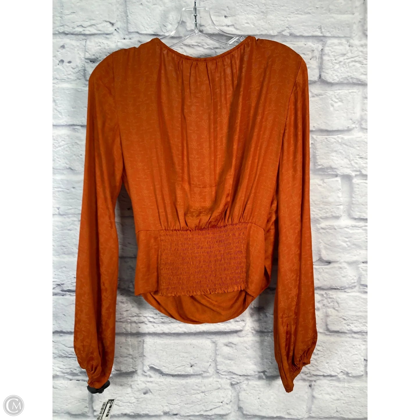 Blouse Long Sleeve By Anthropologie In Orange, Size: Xs