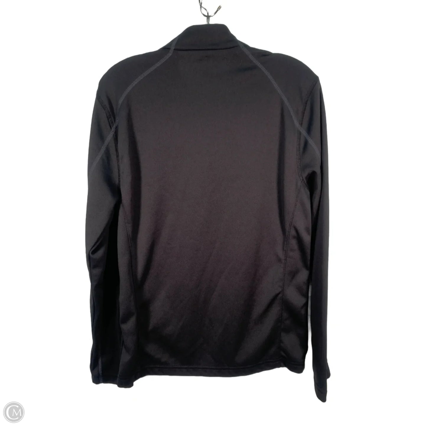 Athletic Top Long Sleeve Collar By Spyder In Black, Size: S