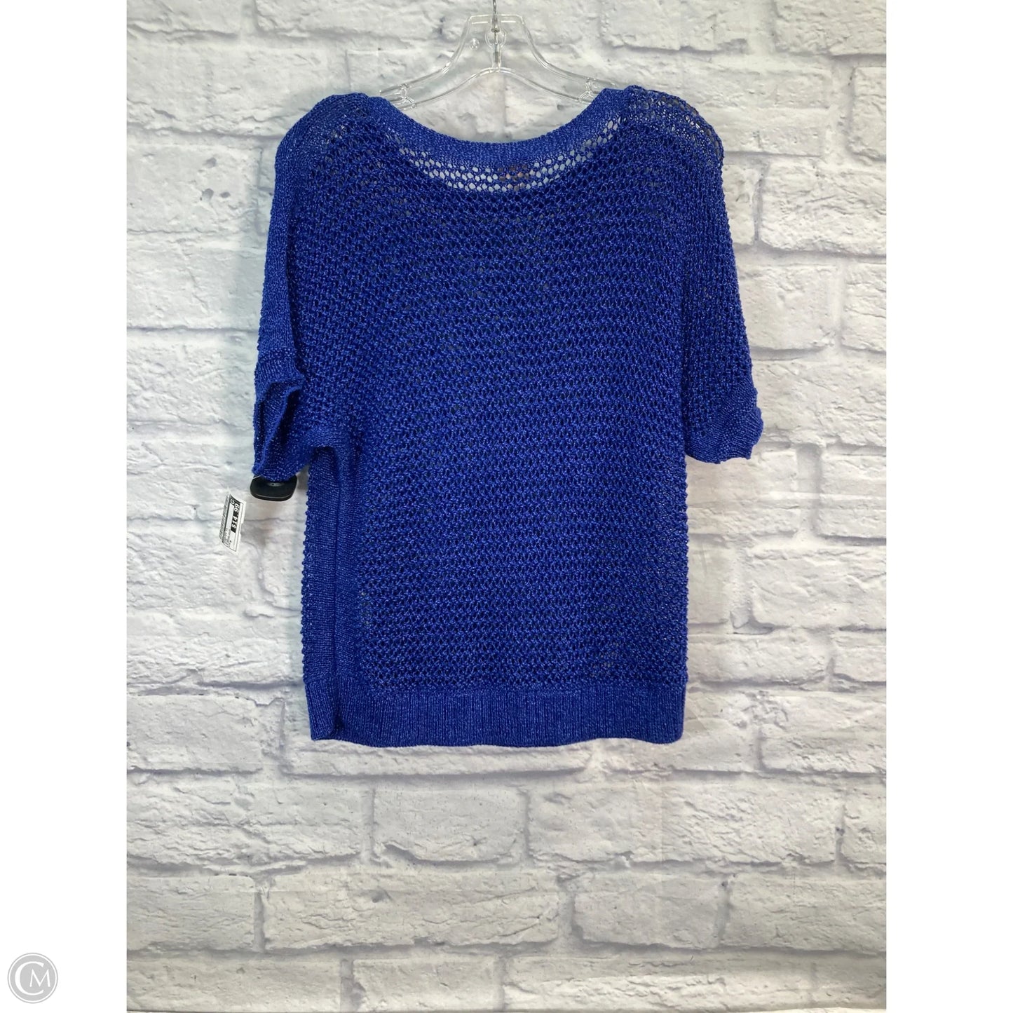 Sweater Short Sleeve By Chicos In Blue, Size: M