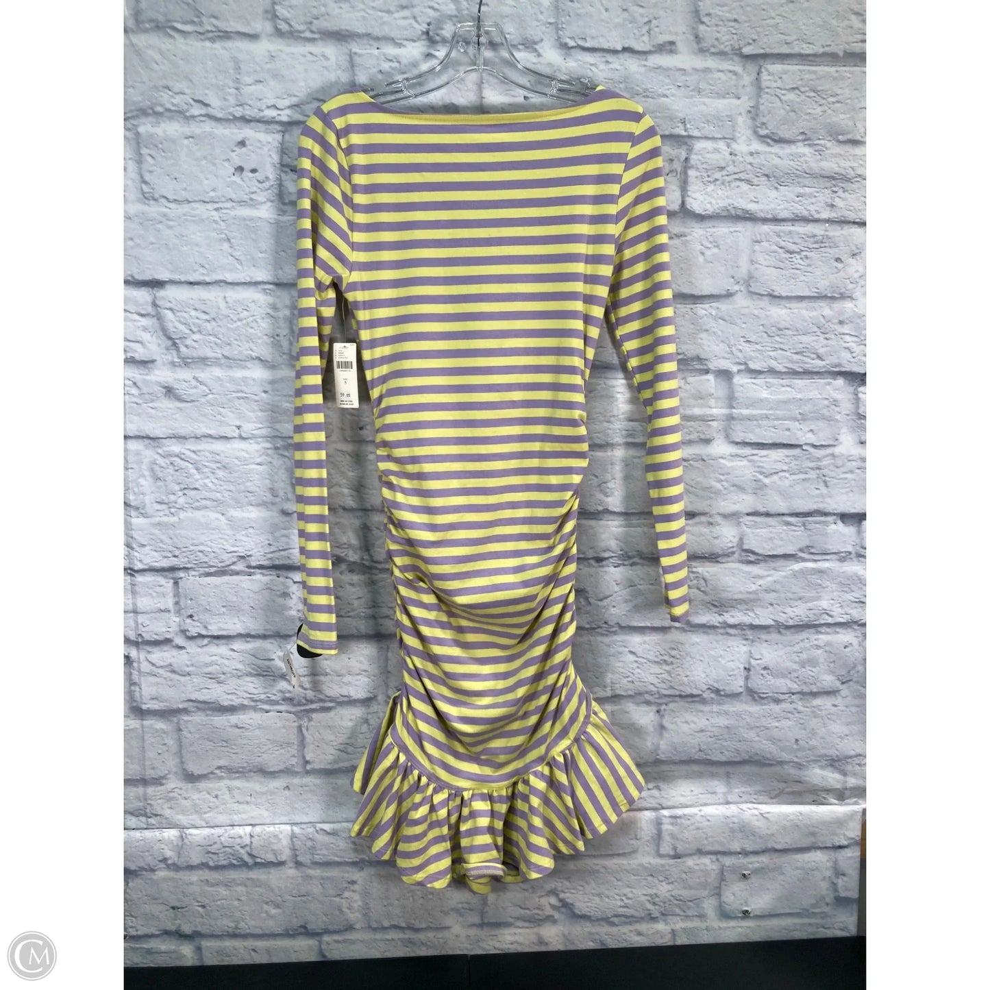 Dress Casual Midi By Daily Practice By Anthropologie In Purple & Yellow, Size: S