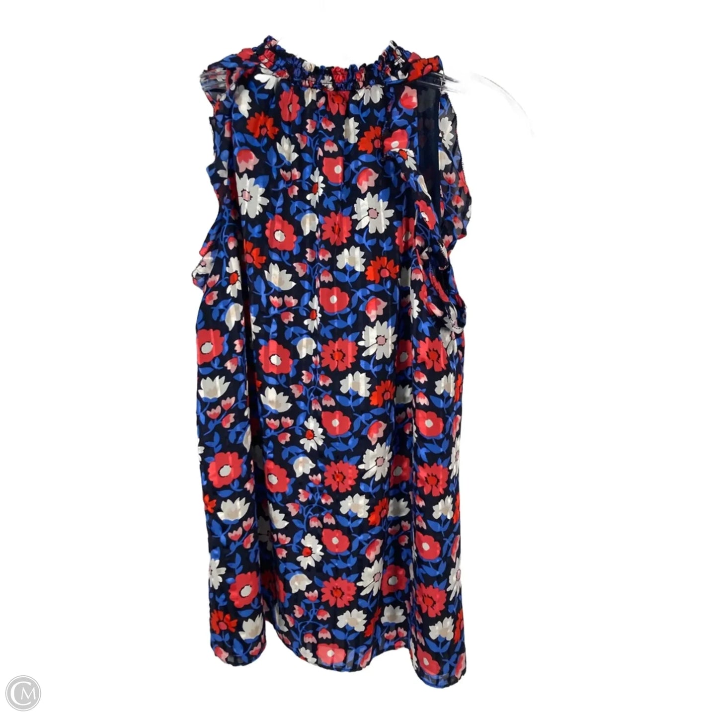 Top Sleeveless Designer By Kate Spade In Blue & Pink, Size: S