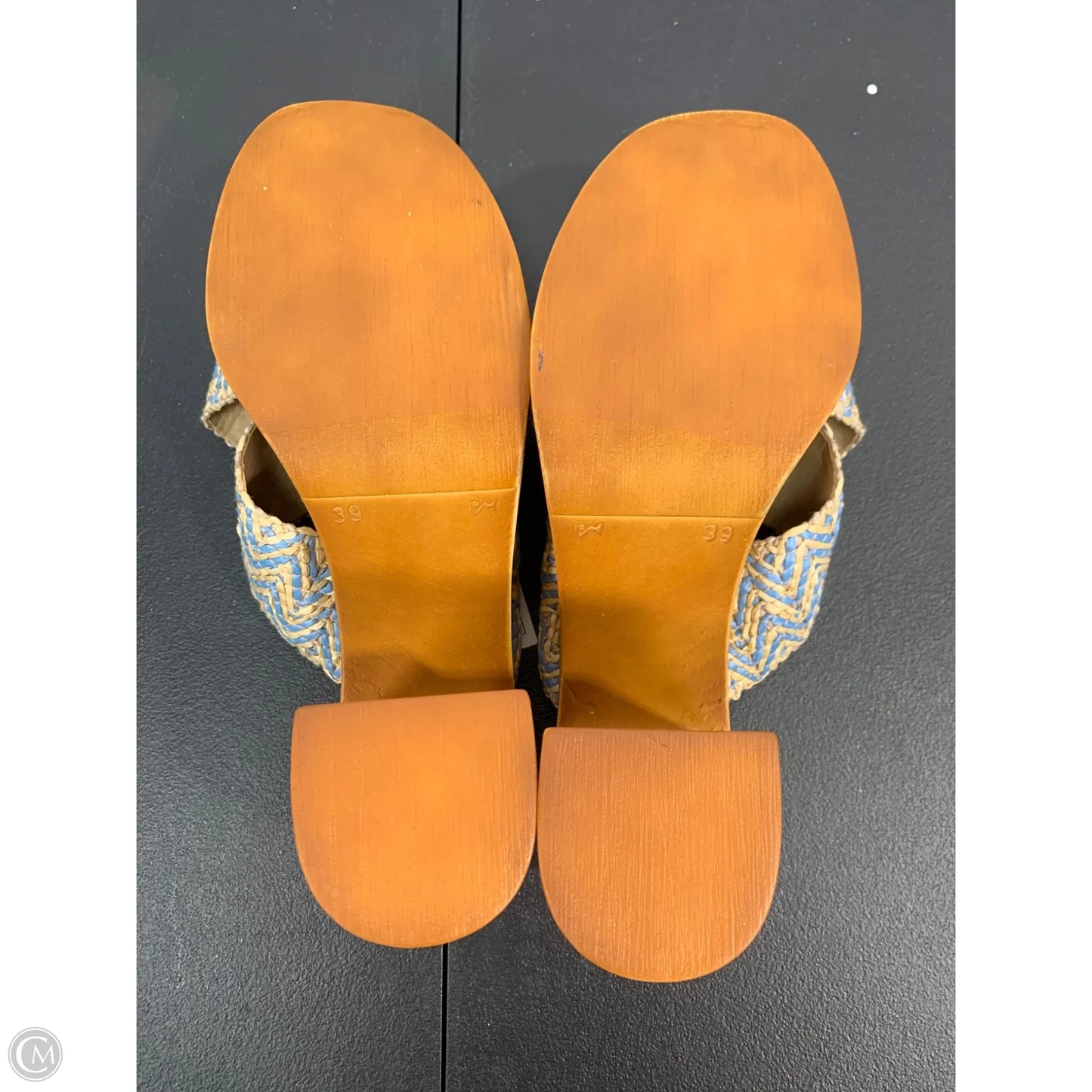 Sandals Heels Block By Clothes Mentor In Tan, Size: 8