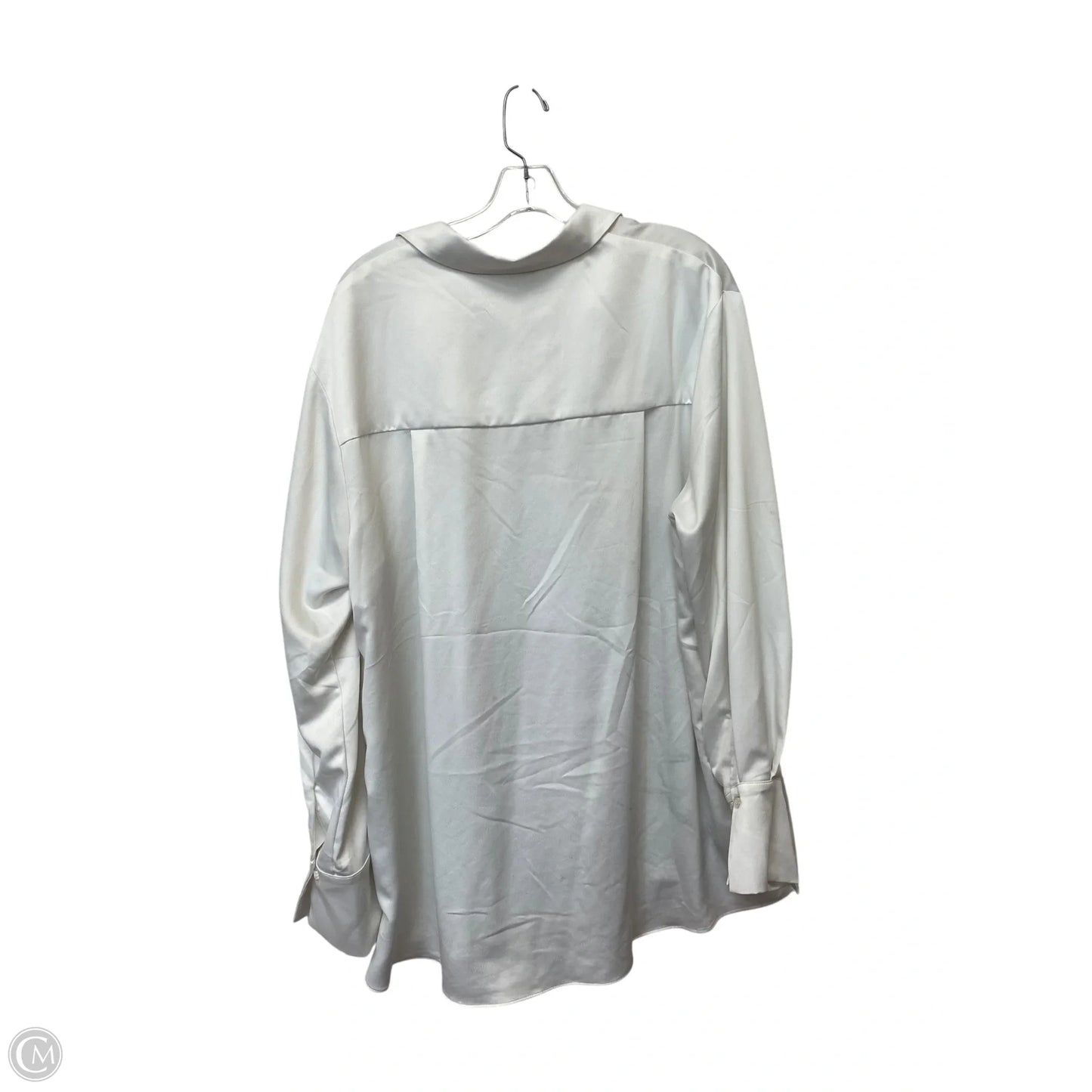 Top Long Sleeve By Tahari In White, Size: 2x