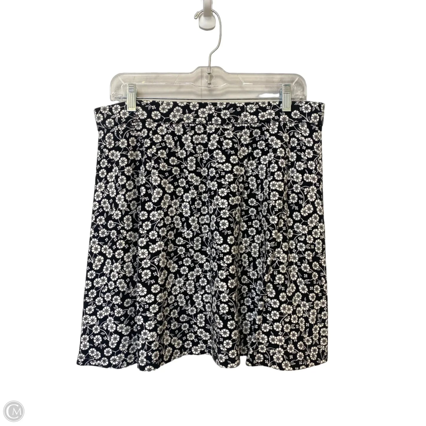Skirt Mini & Short By Loft In Black & Cream, Size: M