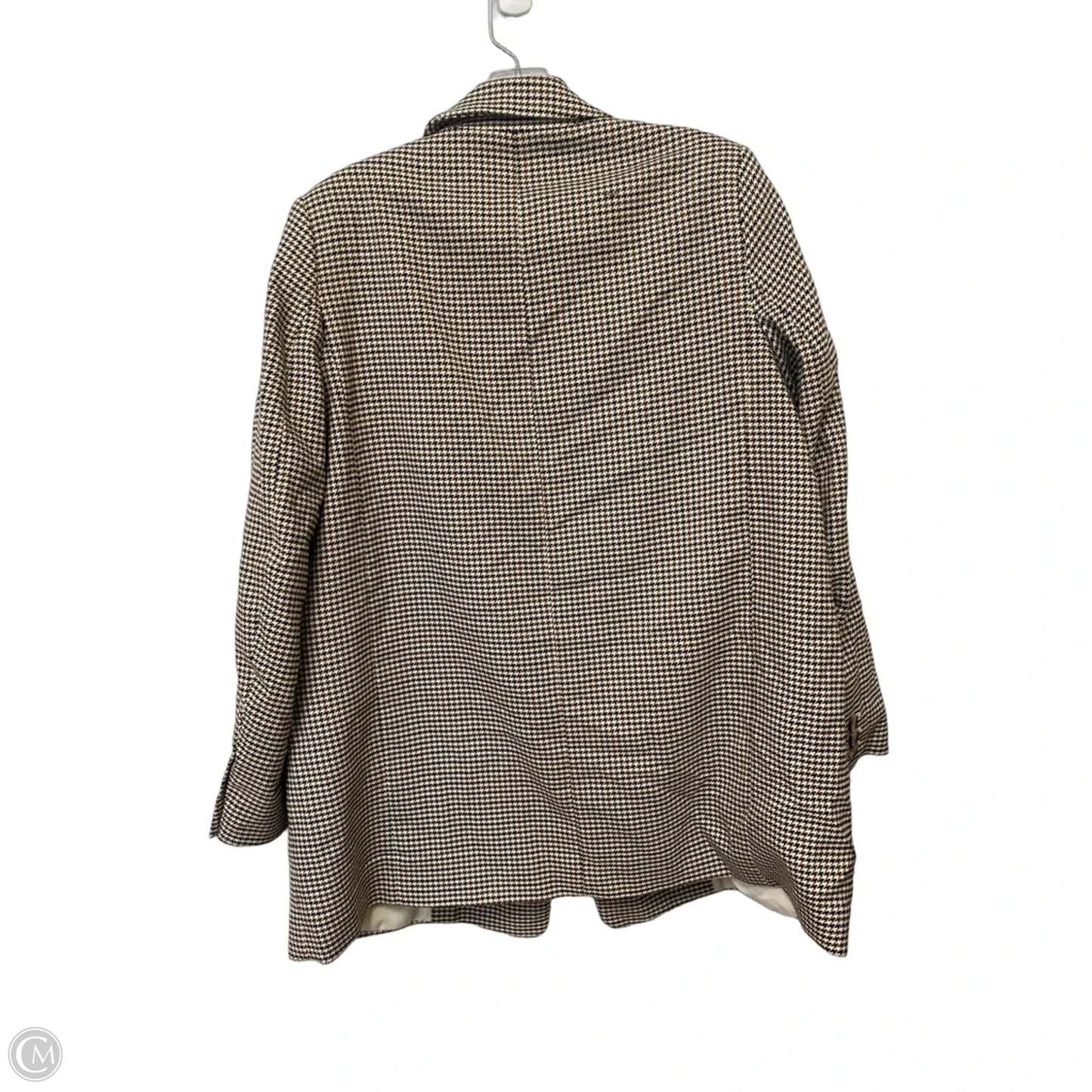 Blazer By H&m In Brown & Cream, Size: L