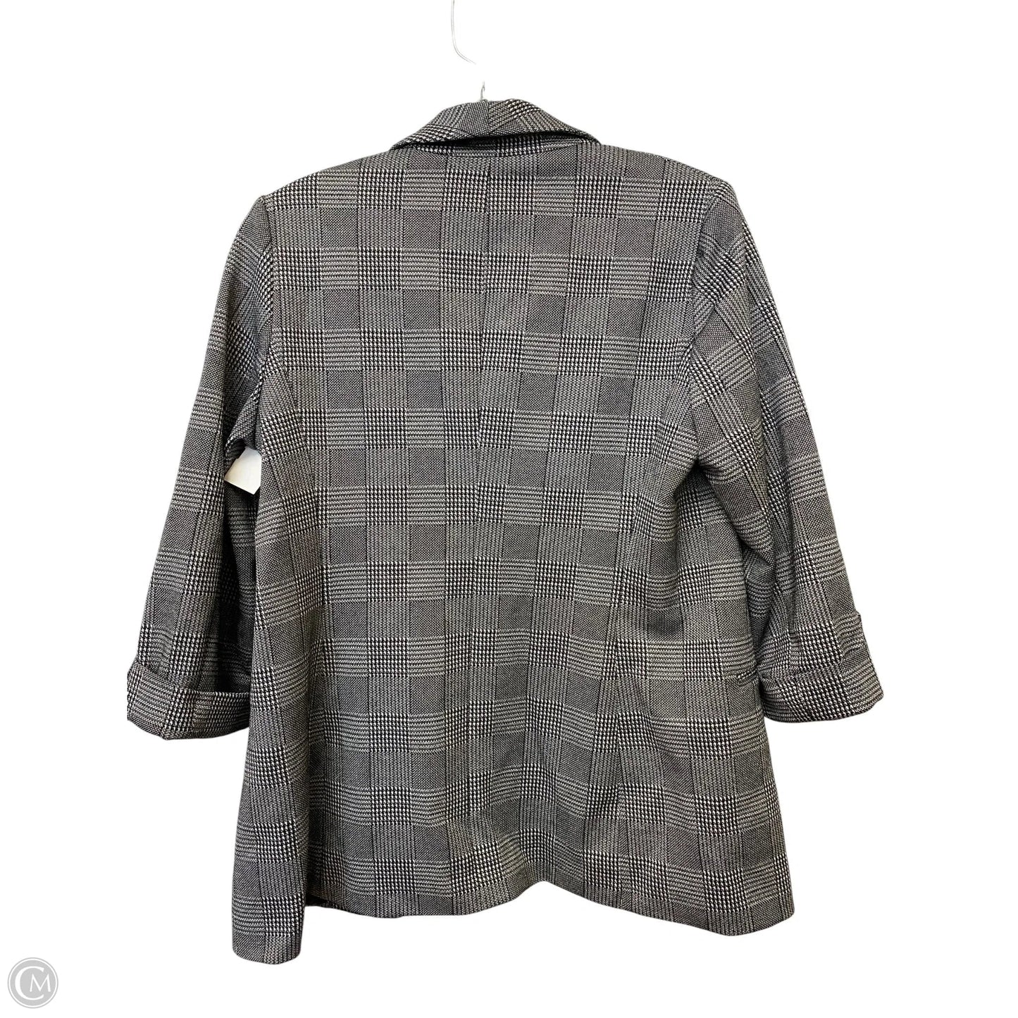 Blazer By Anne Klein In Black & Grey, Size: M