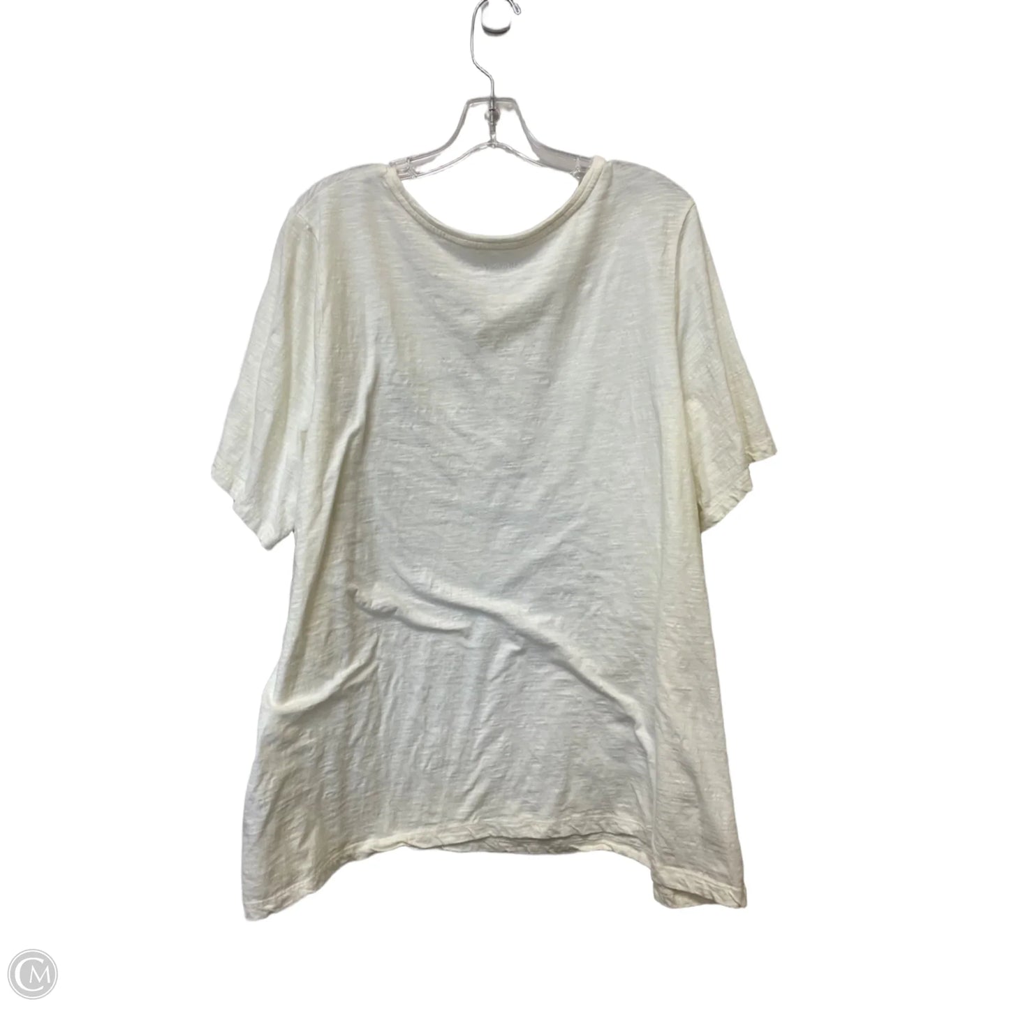 Top Short Sleeve By Catherines In Cream, Size: 2x